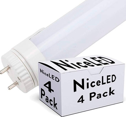 tubo luz led pack de 4 120cm
